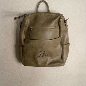 Green Backpack Purse MONAT